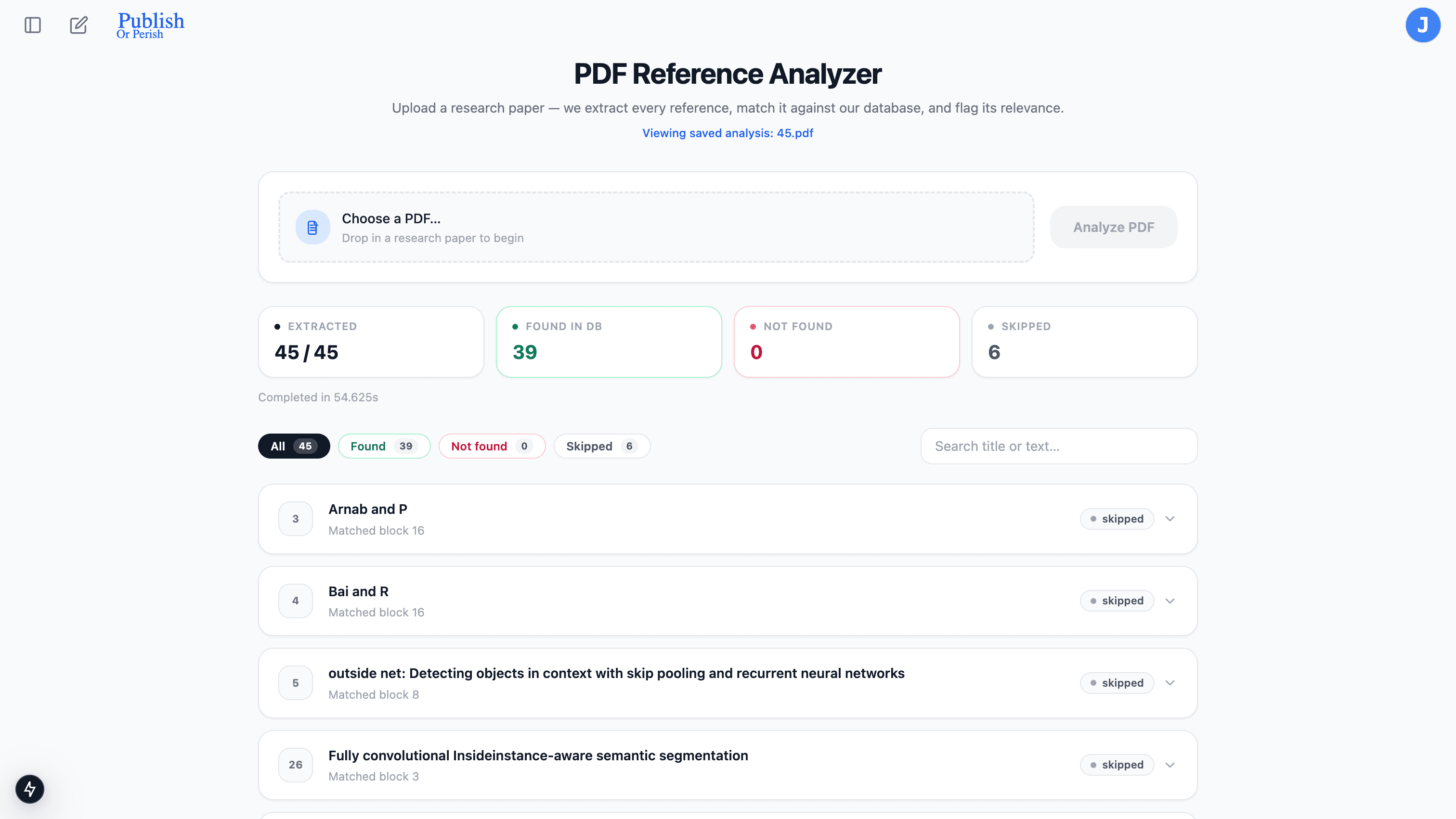 PDF Citation Analyzer — Extract, Match & Score References